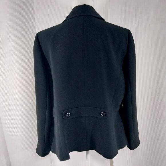 TAHARI! IMPECCABLY TAILORED BLACK 3 BUTTON FRONT JACKET, BLAZER! SZ 16 - Picture 5 of 7